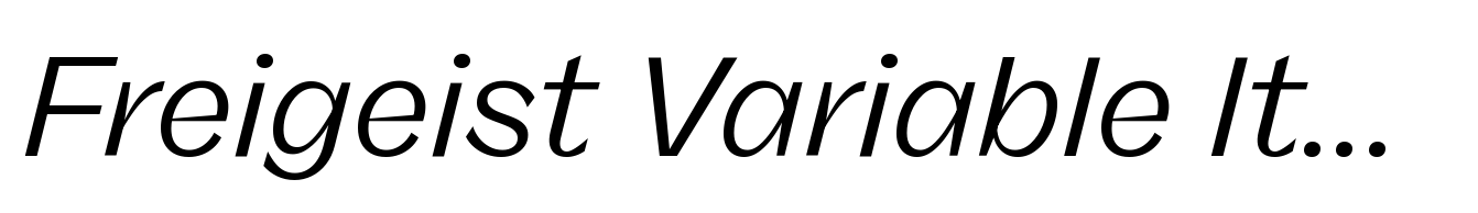 Freigeist Variable Italic